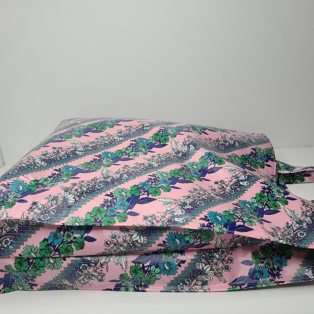 Gucci Montecarlo Pink Floral Shopper Tote Printed Coated Cotton - Picture 10 of 11